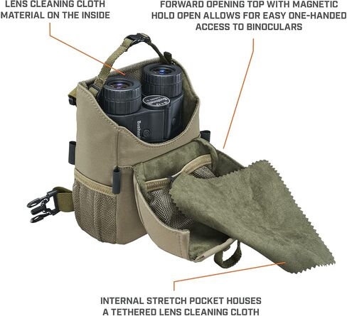 Bushnell Vault Binoculars Pack, Rugged Carrying Case for Outdoor Enthusiasts with Water-Resistant Design and Multiple Pockets in Saudi Arabia