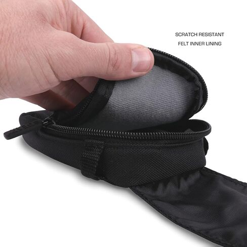 USA Gear Small Binocular Case – Compact Binocular Case w/Shoulder Strap, Belt Loop, Weather Resistant Exterior - Compatible with POLDR 12x25, WRNRN 12X25, Aurosports 10x25, Anourney 8x21, and More in Saudi Arabia