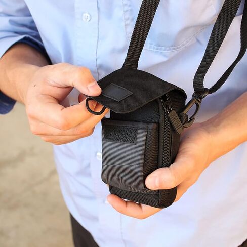 USA Gear Small Binocular Case – Compact Binocular Case w/Shoulder Strap, Belt Loop, Weather Resistant Exterior - Compatible with POLDR 12x25, WRNRN 12X25, Aurosports 10x25, Anourney 8x21, and More in Saudi Arabia