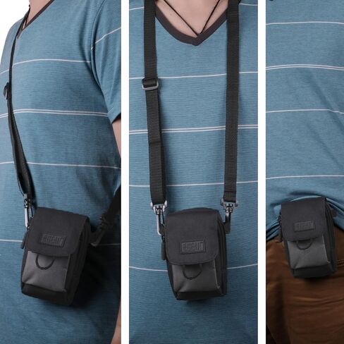 USA Gear Small Binocular Case – Compact Binocular Case w/Shoulder Strap, Belt Loop, Weather Resistant Exterior - Compatible with POLDR 12x25, WRNRN 12X25, Aurosports 10x25, Anourney 8x21, and More in Saudi Arabia