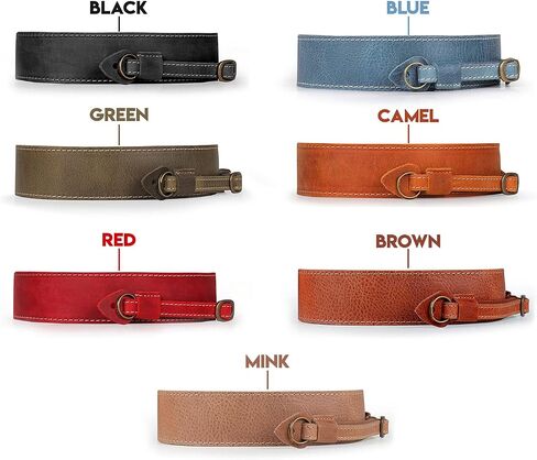 MegaGear Sierra Genuine Full-Grain Leather Camera Strap — Vintage Shoulder & Neck Strap for Canon, Sony, Fuji, Leica, Nikon, Olympus DSLR & Mirrorless — 39-47 in Adjustable, Hand-Stitched, Black in Saudi Arabia