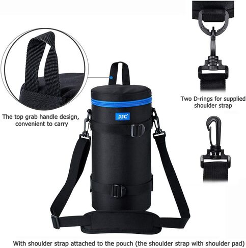 JJC Camera Lens Pouch Case for Canon RF 800mm f11 Tamron SP 150-600mm Sigma 150-600mm 150-500mm Nikon Nikkor AF-S 200-500mm & More, Zipper Polyester Lens Protective Bag Interior Size 4.9x11.4" in Saudi Arabia