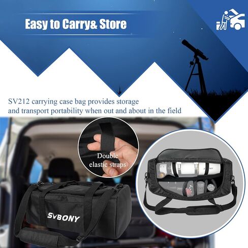 SVBONY SV212 Multipurpose Telescope Bag, Shock-Absorbing Telescope Case with Adjustable Shoulder Strap and Hand-Carry Strap for Optical Tubes Accessories in Saudi Arabia