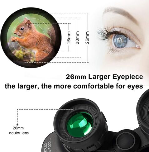 20x50 High Power Binoculars for Adults, Military Compact HD Professional/Daily Waterproof Binoculars Telescope for Bird Watching Travel Hunting Football Games Stargazing with Carrying Case and Strap in Saudi Arabia