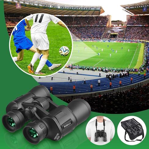 20x50 High Power Binoculars for Adults, Military Compact HD Professional/Daily Waterproof Binoculars Telescope for Bird Watching Travel Hunting Football Games Stargazing with Carrying Case and Strap in Saudi Arabia