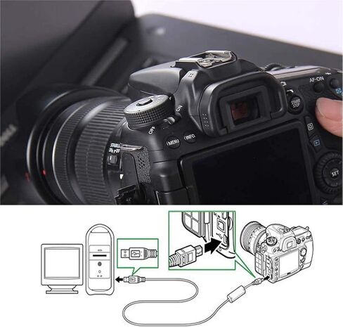 UC-E4 UC-E15 UC-E19 USB Cable Photo Transfer Cord Compatible with Nikon Digital SLR DSLR D600 D610 D7000 D3S D300S D3000 D3X D90 D700 D60 D3 D300 D40X D40 and More (1.5m/Black) in Saudi Arabia