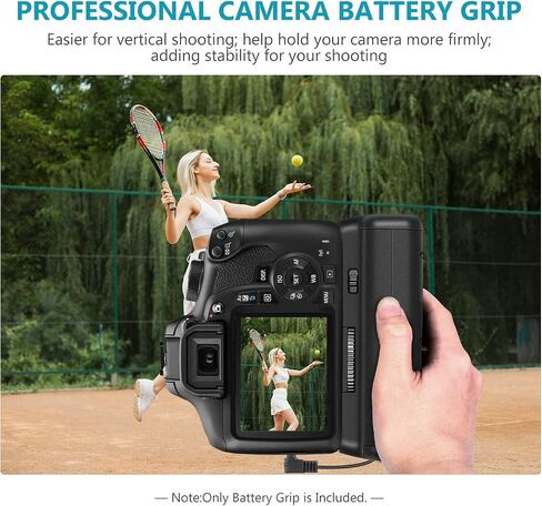 BM Premium Battery Grip Kit for Canon EOS Rebel T3, T5, T6, 1100D, 1200D, 1300D Digital Camera - Includes Qty 2 LP-10 Batteries + 1100DN Battery Grip Replacement in Saudi Arabia