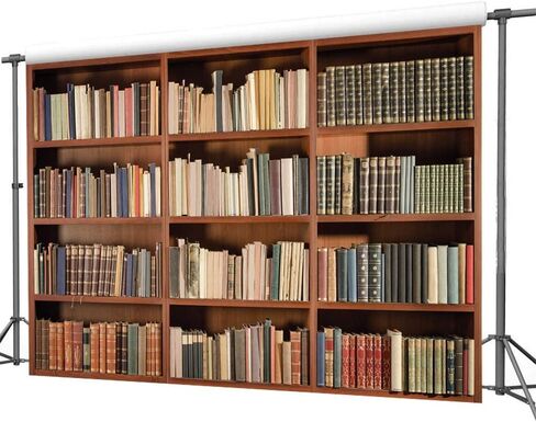 LYWYGG 7X5FT Bookshelf Backdrop Vintage Bookcase Magic Books Grunge Ancient Library Vinyl Photography Background Photo Studio Props CP-49 in Saudi Arabia