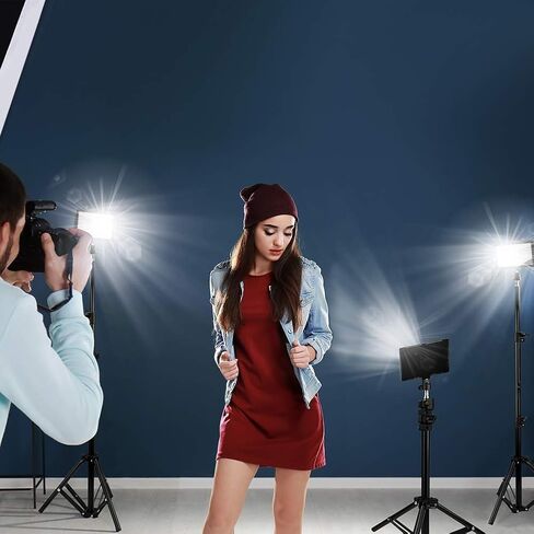 3 Packs 70 LED Video Light with Adjustable Tripod Stand/Color Filters, Obeamiu 5600K USB Studio Lighting Kit for Tablet/Low Angle Shooting, Collection Portrait YouTube Photography in Saudi Arabia
