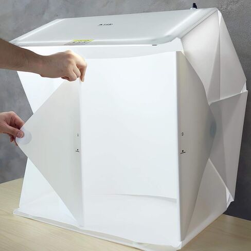 Foldio3 + Front Fill Lights | 25" Photo Light Box for Photography |65W Pro Lightbox with Front Fill Lighting (Halo Bar)|Dimmable Triple LED, Ani-Reflective Black Backdrop, Photo Studio By ORANGEMONKIE in Saudi Arabia