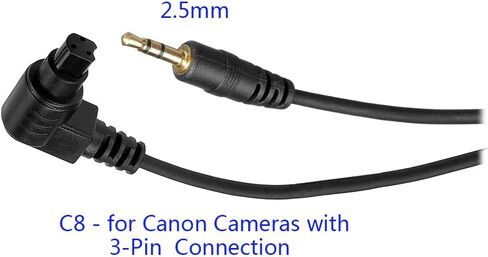 PHOLSY 2.5mm N10 Off-Camera Remote Cable for Nikon | Compatible with Nikon Z5 Z6 Z6II Z7 Z7II D750 D780 D7500 D7200 D7000 D5600 D5500 D5300 D3300 D600 P7700 P7800 P950 MC-DC2 in Saudi Arabia