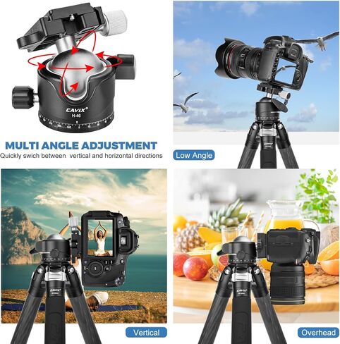 Ball Head Mount, CAVIX 36mm Ball Head Camera Tripod Head with 1/4“ Arca Swiss Quick Release Plate for Tripod, Monopod, DSLR, Camera,Load 33lb/15kg in Saudi Arabia