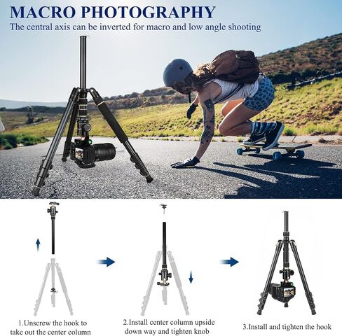 78" Porfessional Tripod for Camera & Phone, Victiv Aluminum Tripod Monopod | Heavy Duty Tripod for DSLR, Spotting Scope,Telescope, Binoculars, Compact Camera Stand for Photography Video Recording Travel in Saudi Arabia