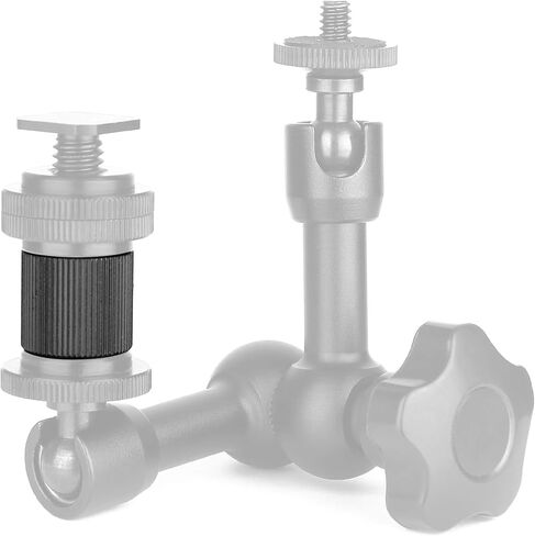 2Pack ChromLives Tripod Nut Barrel Nut Connection Nut with 1/4''-20 Thread Hole for Articulating Magic Arms Tripod Rigs Replacement in Saudi Arabia