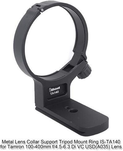 iShoot Lens Tripod Mount Ring for Tamron 100-400mm f/4.5-6.3 Di VC USD (A035), CNC Machined Lens Collar Support Bracket Holder, Bottom is ARCA-Swiss Fit Quick Release Plate for Tripod Ball Head in Saudi Arabia
