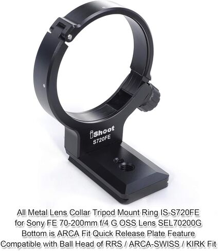 عدسة معدنية للكاميرا مع حامل ثلاثي للقدم من أجل Sony FE 70-200 مم f/4 G OSS عدسة SEL70200G، لوحة للفك السريع من ARCA السويسرية المدمجة مع فتحات برغي 1/4" و3/8" in Saudi Arabia