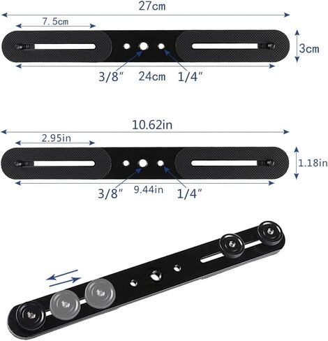 8"/20cm Dual Speedlite Camera Mount Tripod Bracket Flash Extension Bar,8" Dual Tripod Bracket for Camera,LED Video Light,DSLR Camera,Flash Light in Kuwait
