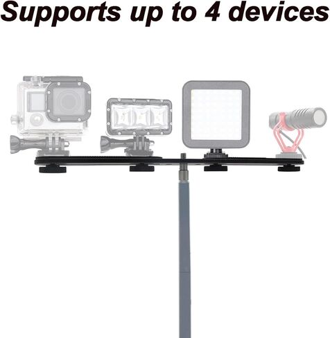 8"/20cm Dual Speedlite Camera Mount Tripod Bracket Flash Extension Bar,8" Dual Tripod Bracket for Camera,LED Video Light,DSLR Camera,Flash Light in Kuwait