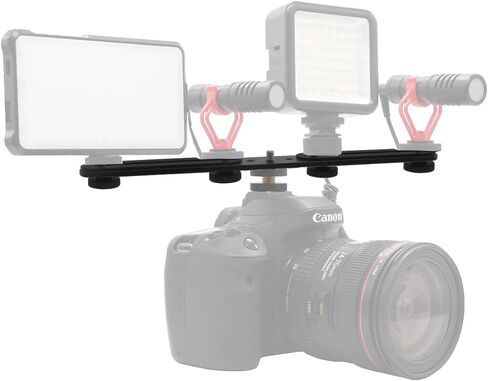 8"/20cm Dual Speedlite Camera Mount Tripod Bracket Flash Extension Bar,8" Dual Tripod Bracket for Camera,LED Video Light,DSLR Camera,Flash Light in Kuwait