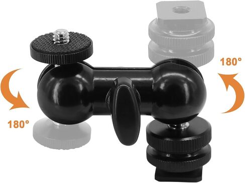 Camera Hot Shoe Mount to 1/4"-20 Tripod Screw Adapter Flash Shoe Mount for DSLR Camera Rig (Pack of 2) in Saudi Arabia