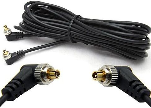 DSLRKIT 5M 16ft Male to Male M-M Flash PC Sync Cable Cord with Screw Lock in Saudi Arabia