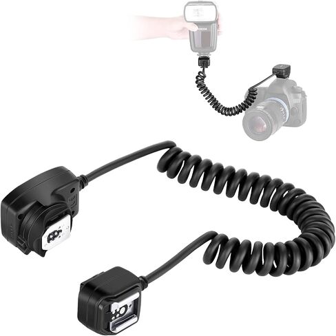 Neewer 4.2'/1.3m TTL Off Camera Flash Speedlite Cord compatible with Canon DSLR 800D/750D/700D/650D/600D/7D2/7D/6D2/6D/5D4/5D3/5D2/5DS/1D4/1D3/100D/80D/70D/60D Cameras in Saudi Arabia