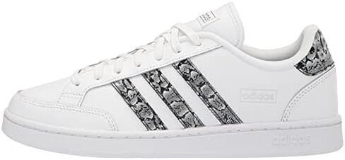 adidas Women's Grand Court SE Tennis Shoe, Chalk White/Halo Blush/Gold Metallic, 9 in Saudi Arabia