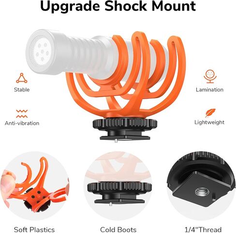Camera Microphone, Shotgun Microphone Professional Super Cardioid Video Microphone with 10ft Extension Cable, Perfect for iPhone, Android Smartphones, Canon EOS, Nikon DSLR Cameras and Camcorders in Saudi Arabia