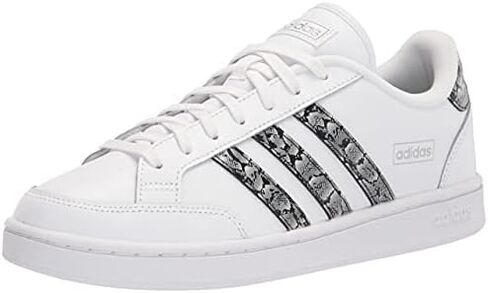 adidas Women's Grand Court SE Tennis Shoe, White/Mauve/Screaming Orange, 9 in Saudi Arabia