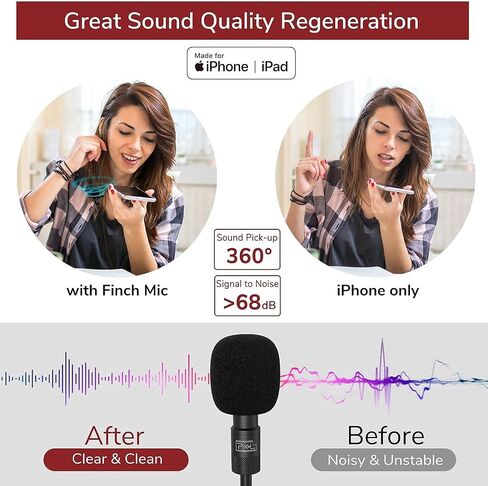 PIXEL Microphone for iPhone iPad(Apple MFi-Certified) from Mic for iPhone Live Streaming Vlogging | External Microphone for iPhone Video Recording, Compatible with Apple Lightning Devices (5ft) in Saudi Arabia