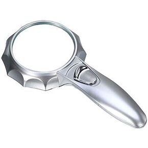 عدسة مكبرة مع ضوء 75 مم عالي الدقة ومكبر قراءة محمول 4X مجهر، سهلة الحمل وصناعة متقنة ويد مريحة in Kuwait