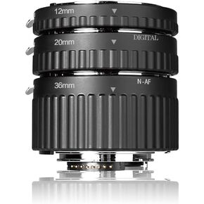 Extnp Auto Focus Macro Extension Tube Set (12mm 20mm 36mm) for Nikon AF AF-S DX FX SLR Cameras in Saudi Arabia