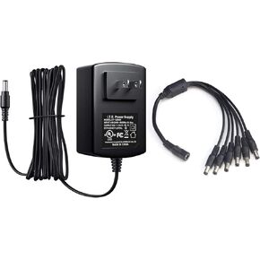 Security-01 AC to DC 12V 3A Power Supply Adapter 5.5mm x 2.1mm for CCTV Camera DVR NVR UL Listed FCC in Saudi Arabia