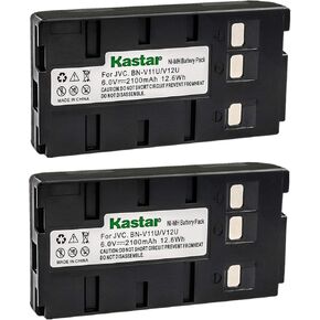 Kastar 2 Pack Ni-MH Battery Compatible with JVC BN-V11U BN-V12U BN-V14U BN-V22U BN-V25U Panasonic HHR-V20A/1B HHR-V40A/1B PV-BP15 PV-BP17 VW-VBS1 VW-VBS2 AKKUVZ8240 in Saudi Arabia