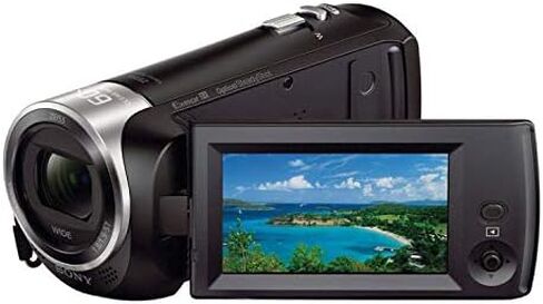 مجموعة كاميرا الفيديو Sony HD Handycam (أسود) وبطاقة ذاكرة سعة 32 جيجابايت وبطاريات وحقيبة (4 عناصر) in Saudi Arabia