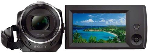 مجموعة كاميرا الفيديو Sony HD Handycam (أسود) وبطاقة ذاكرة سعة 32 جيجابايت وبطاريات وحقيبة (4 عناصر) in Saudi Arabia