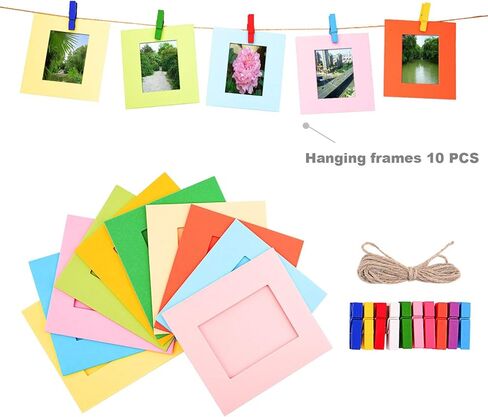 مجموعة ملحقات Sunmns الملونة المتوافقة مع كاميرا Fujifilm Instax Mini 13 12 11 9 8 90 70، تتضمن الملحقات ملصق فيلم وإطارات مكتب وإطار معلق وحزام in Kuwait