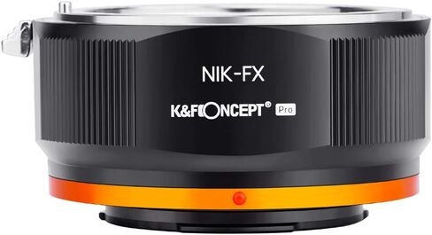 محول تركيب عدسة مفهوم K&F متوافق مع عدسات تركيب Nikon G/F/AI/AIS/D/AF-S لكاميرات Fujifilm Fuji X-Series X FX مع تصميم طلاء لامع لـ Fuji XT2 XT20 XE3 XT1 X-T2 in Saudi Arabia