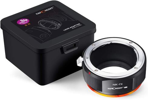 محول تركيب عدسة مفهوم K&F متوافق مع عدسات تركيب Nikon G/F/AI/AIS/D/AF-S لكاميرات Fujifilm Fuji X-Series X FX مع تصميم طلاء لامع لـ Fuji XT2 XT20 XE3 XT1 X-T2 in Saudi Arabia