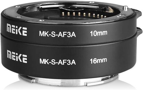 MEIKE MK-S-AF3B البلاستيك التركيز التلقائي ماكرو تمديد أنبوب محول حلقة 10 مم 16 مم لسوني E-Mount FE-Mount كاميرا بدون مرآة A7 A7M2 NEX3 MEX5 NEX6 NEX7 A5000 A6000 A6300 A6500 A9 إلخ in Kuwait