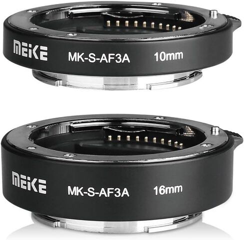 MEIKE MK-S-AF3B البلاستيك التركيز التلقائي ماكرو تمديد أنبوب محول حلقة 10 مم 16 مم لسوني E-Mount FE-Mount كاميرا بدون مرآة A7 A7M2 NEX3 MEX5 NEX6 NEX7 A5000 A6000 A6300 A6500 A9 إلخ in Kuwait