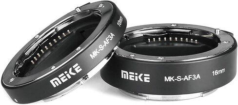 MEIKE MK-S-AF3B البلاستيك التركيز التلقائي ماكرو تمديد أنبوب محول حلقة 10 مم 16 مم لسوني E-Mount FE-Mount كاميرا بدون مرآة A7 A7M2 NEX3 MEX5 NEX6 NEX7 A5000 A6000 A6300 A6500 A9 إلخ in Kuwait