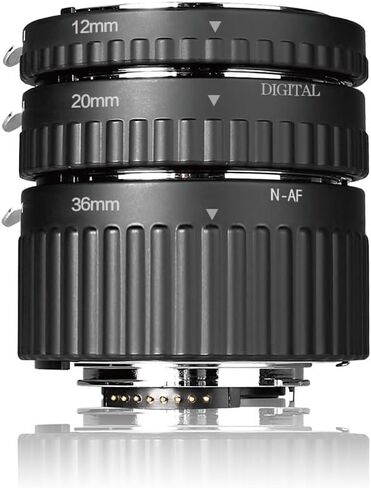 Extnp Auto Focus Macro Extension Tube Set (12mm 20mm 36mm) for Nikon AF AF-S DX FX SLR Cameras in Kuwait