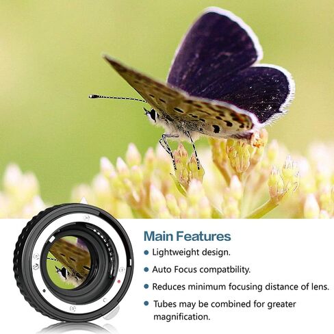 Extnp Auto Focus Macro Extension Tube Set (12mm 20mm 36mm) for Nikon AF AF-S DX FX SLR Cameras in Kuwait