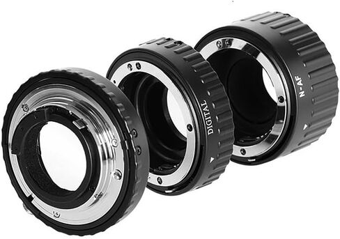 Extnp Auto Focus Macro Extension Tube Set (12mm 20mm 36mm) for Nikon AF AF-S DX FX SLR Cameras in Kuwait