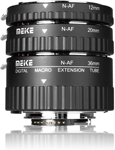 MEIKE N-AF1-A Macro Electronic Mount Auto Foucs Macro Metal Extension Tube Adapter for Nikon DSLR Camera D80 D90 D300 D300SD800 D3100 D3200 D5000 D5100 D5200 D7000 D7100 etc in Kuwait