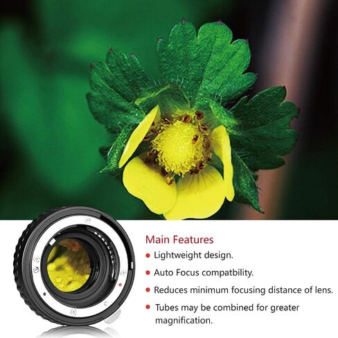 MEIKE N-AF1-A Macro Electronic Mount Auto Foucs Macro Metal Extension Tube Adapter for Nikon DSLR Camera D80 D90 D300 D300SD800 D3100 D3200 D5000 D5100 D5200 D7000 D7100 etc in Kuwait