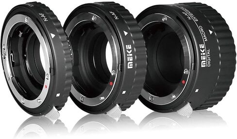 MEIKE N-AF1-A Macro Electronic Mount Auto Foucs Macro Metal Extension Tube محول لكاميرا Nikon DSLR D80 D90 D300 D300SD800 D3100 D3200 D5000 D5100 D5200 D7000 D7100 إلخ in Kuwait