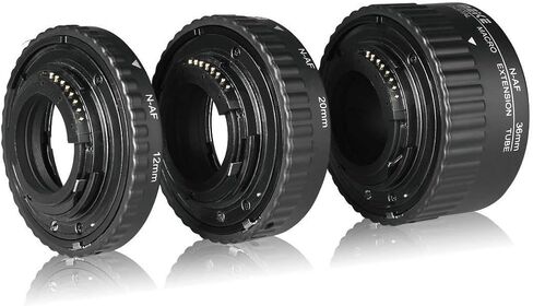 MEIKE N-AF1-A Macro Electronic Mount Auto Foucs Macro Metal Extension Tube محول لكاميرا Nikon DSLR D80 D90 D300 D300SD800 D3100 D3200 D5000 D5100 D5200 D7000 D7100 إلخ in Kuwait