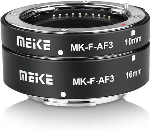 MEIKE MK-F-AF3 Auto Fucus Macro Extension Tube for Compatible with All Fujifilm Mirrorless Camera(10mm 16mm only or conbination) X-T1 X-T2 X-Pro1 X-Pro2 X-T10 X-A1 X-E1 X-E2 X-E3 X-T20 X-T3 X-T30 etc in Saudi Arabia